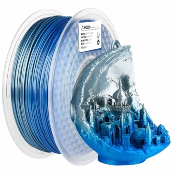 Mehrfarbiges glänzendes PLA-Filament – Silber-Blau