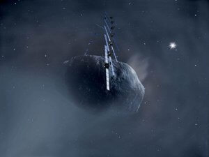 Sonde Rosetta auf dem Komet 67P Rosetta auf Komet 67P