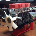 Toyota Vier-Zylindermotor 22RE zum Selberdrucken