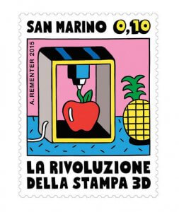 Briefmarke 3D-Lebensmitteldruck