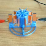 Kondensatormotor aus dem 3D-Drucker gebaut