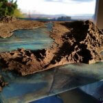 Landkarte aus 3D-Drucker