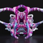 Farbiges Objekt aus dem 3D-Drucker