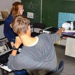 Schüler beim SD-Scan