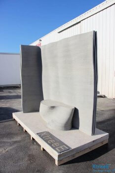 Hauswand mit 3D-Druck hergestellt