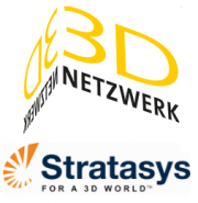 Stratasys tritt 3D-Netzwerk bei Logo Stratasys und 3D Netzwerk
