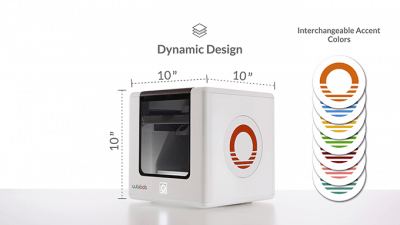 Der Cubibot 3D-Drucker in weiß.