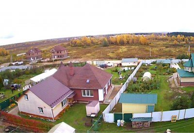 Haus aus 3D-Drucker von oben