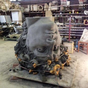 Bild von der Skulptur während der Herstellung