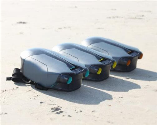 Drei Jetpacks nebeneinander liegend