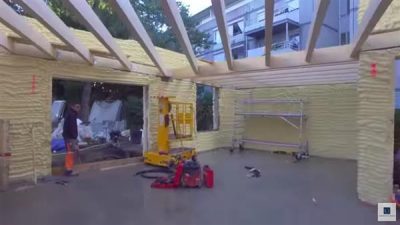 Innenansicht des Hauses im noch nicht fertigen Zustand