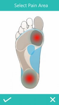 Screenshot Fußsohle App