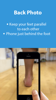 Anleitung zum Fotografieren des Fußes vorne