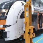 Zug, der gewartet wird