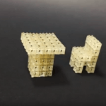 Tisch und Stuhl im Mini-Format 3D-gedruckt