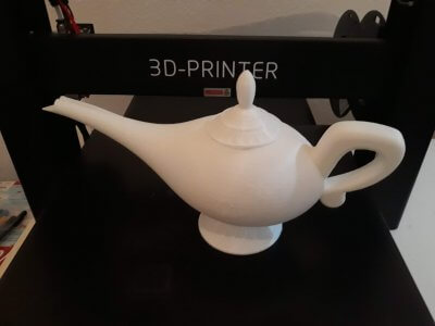 Fertig verklebte Wunderlampe