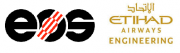 Logos der Unternehmen EOS und Etihad Airways Engineering
