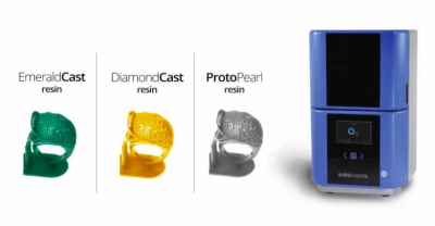 der SolidscapeDL und drei 3D-Druckbeispiele