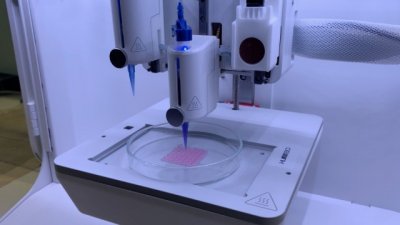 3D-Drucker beim Druck mit Biotinte