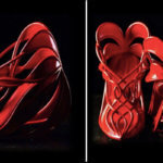 3D-gedruckte Schuhe in rot