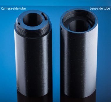 3D-gedrucktes Rohr (zweiteilig)