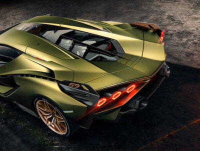 Hinteransicht Lamborghini Sián FKP 37