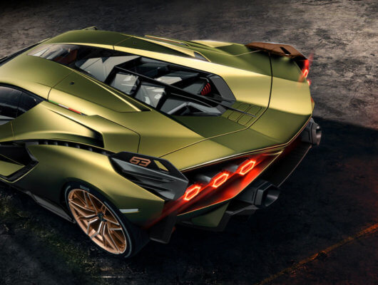 Hinteransicht Lamborghini Sián FKP 37