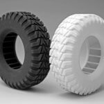 3D-gedruckte Objekte in Schwarz und Weiß