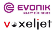Evonik (Creavis) und Voxeljet Logo