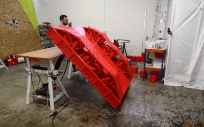 Teil des Panzers aus dem 3D-Drucker