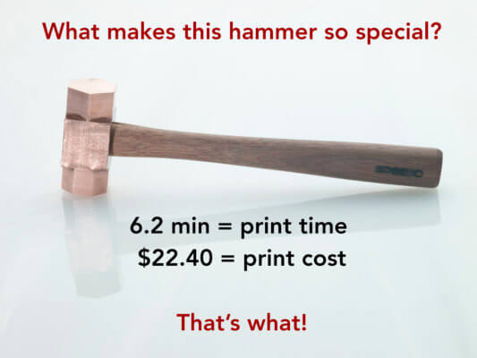 3D-gedruckter Hammer
