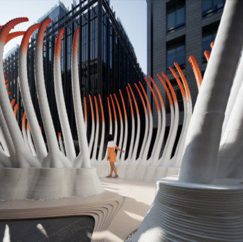 3D-gedruckter Pavillon Deciduous