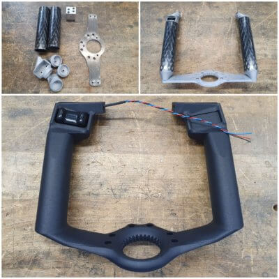 Griff vorher und 3D-gedruckt