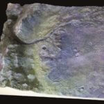 3D-Druckmodell des Jezero Kraters