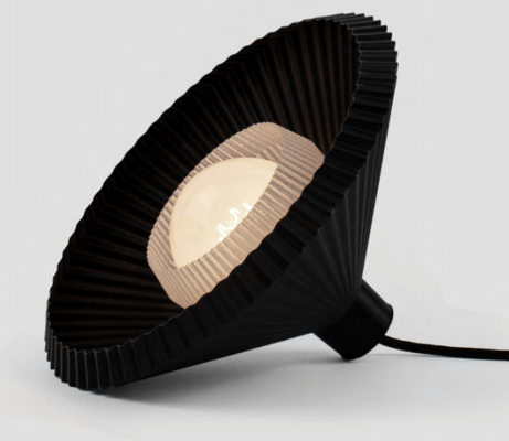 3D-gedruckter Lampenschirm schwarz