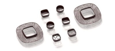 viereckige Schokolade aus dem 3D-Drucker