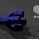 Bild eines Ersatzteils und das 3D Hubs Logo