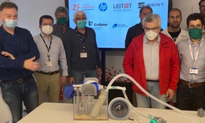 3D-Druck unterstützt bei Atmung Verantwortliche vor Gerät