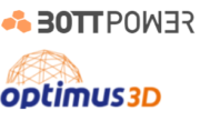 Optimus 3D und Bottpower Logo