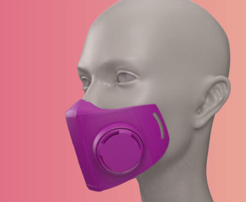 Maske auf Puppe