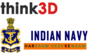 Logo think3D und indische Marine