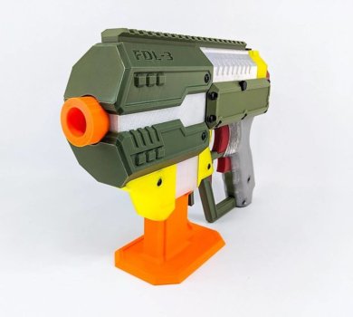 Schaum-Darts-Pistole aus dem 3D-Drucker