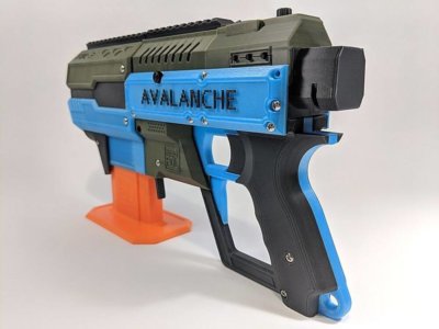 Schaum-Darts-Pistole aus dem 3D-Drucker