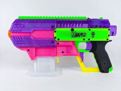 Schaum-Darts-Pistole aus dem 3D-Drucker
