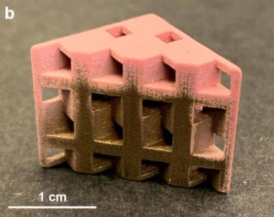 Farbiges Objekt aus dem 3D-Drucker