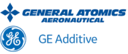 General Atomics Aeronautical Systems und GE Additive Logo
