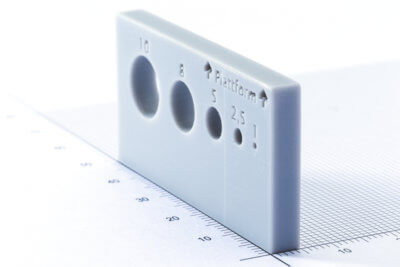 3D-gedrucktes Objekt in Grau