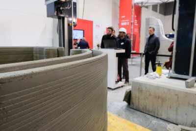 Wände werden auf der Bautech gedruckt