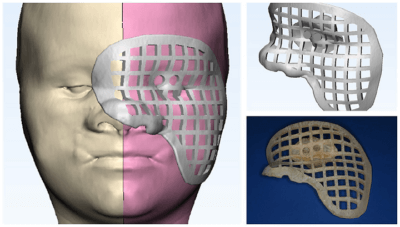 3D-gedruckter "Wegweiser" auf Modell