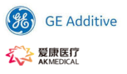 GE Additive und AK Medical Logos
